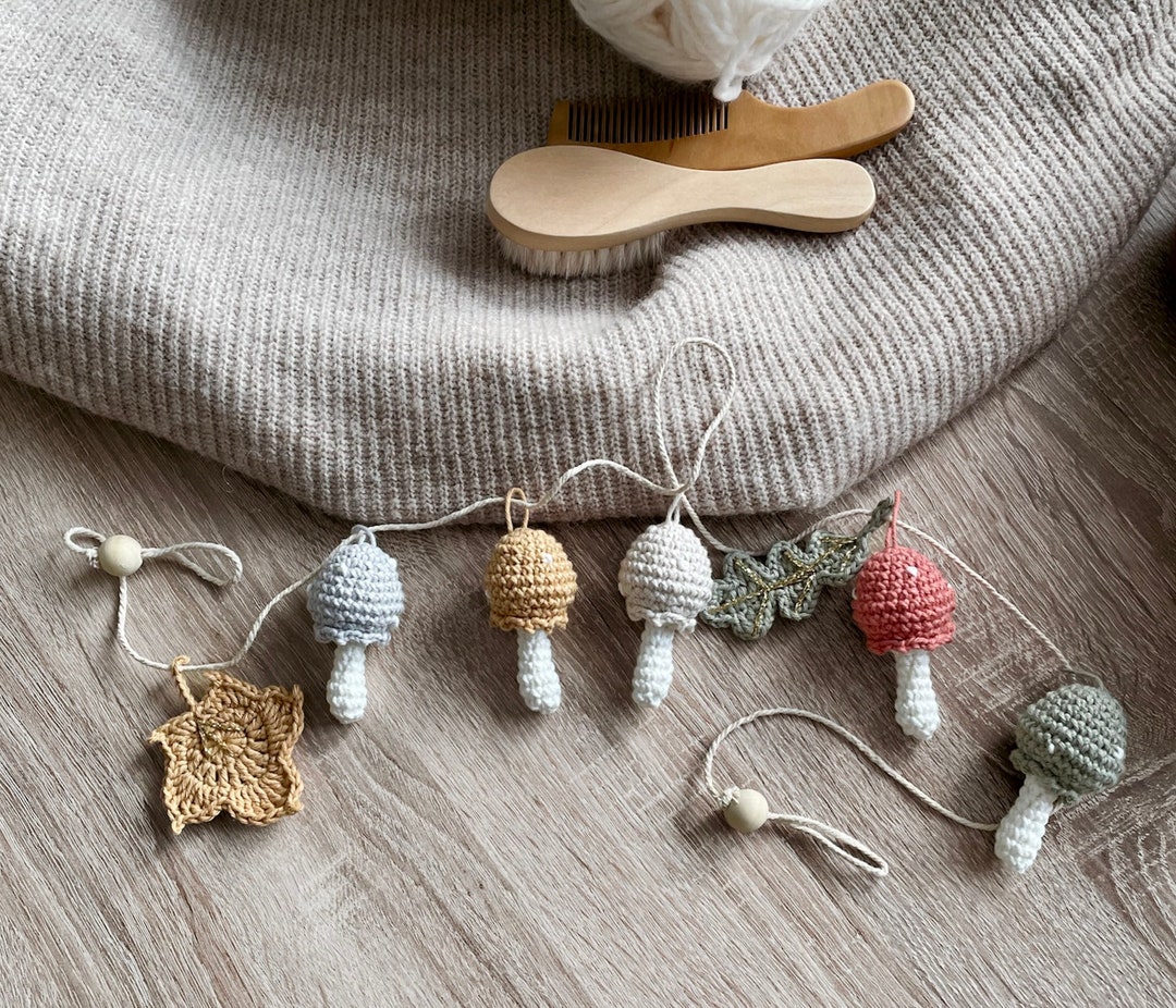 Mushroom Garland Forest Garland Forest Decor Crochet Etsy