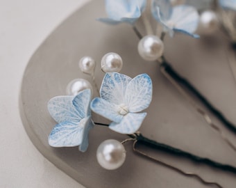 Something Blue Wedding hair pins