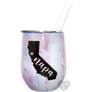 Napa Valley Wine Tumbler, Custom Tumbler, Personaliseer Tumbler, Wine Country, Wine Tasting, Girls Vacation, Wine Gifts