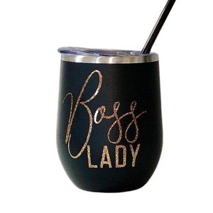 Boss Lady, Custom Tumbler, Personalize Tumbler, Wine Tumbler, Stainless Steel, Lady Boss, Boss Babe, Gifts, Gifts for your boss, Boss's Day