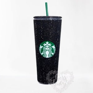 Starbuck$ Rhinestone/glass filled Venti 24 ounce Tumbler – Pawz 4