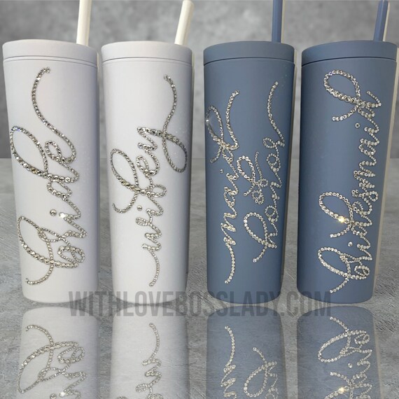 Bridal Rhinestone Tumbler, Bride Cup, Wedding, Bridal Party, Engaged, I said yes, I do, Wifey, Wedding gift, Bridesmaid proposal