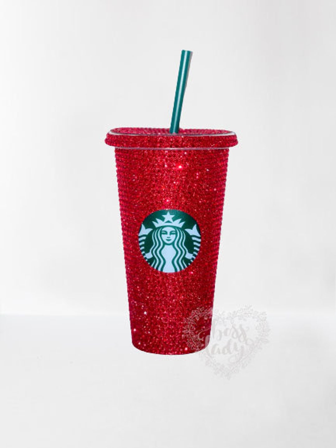 Starbucks Reusable Red Crystal Tumbler Cup Starbucks Cup Rhinestone