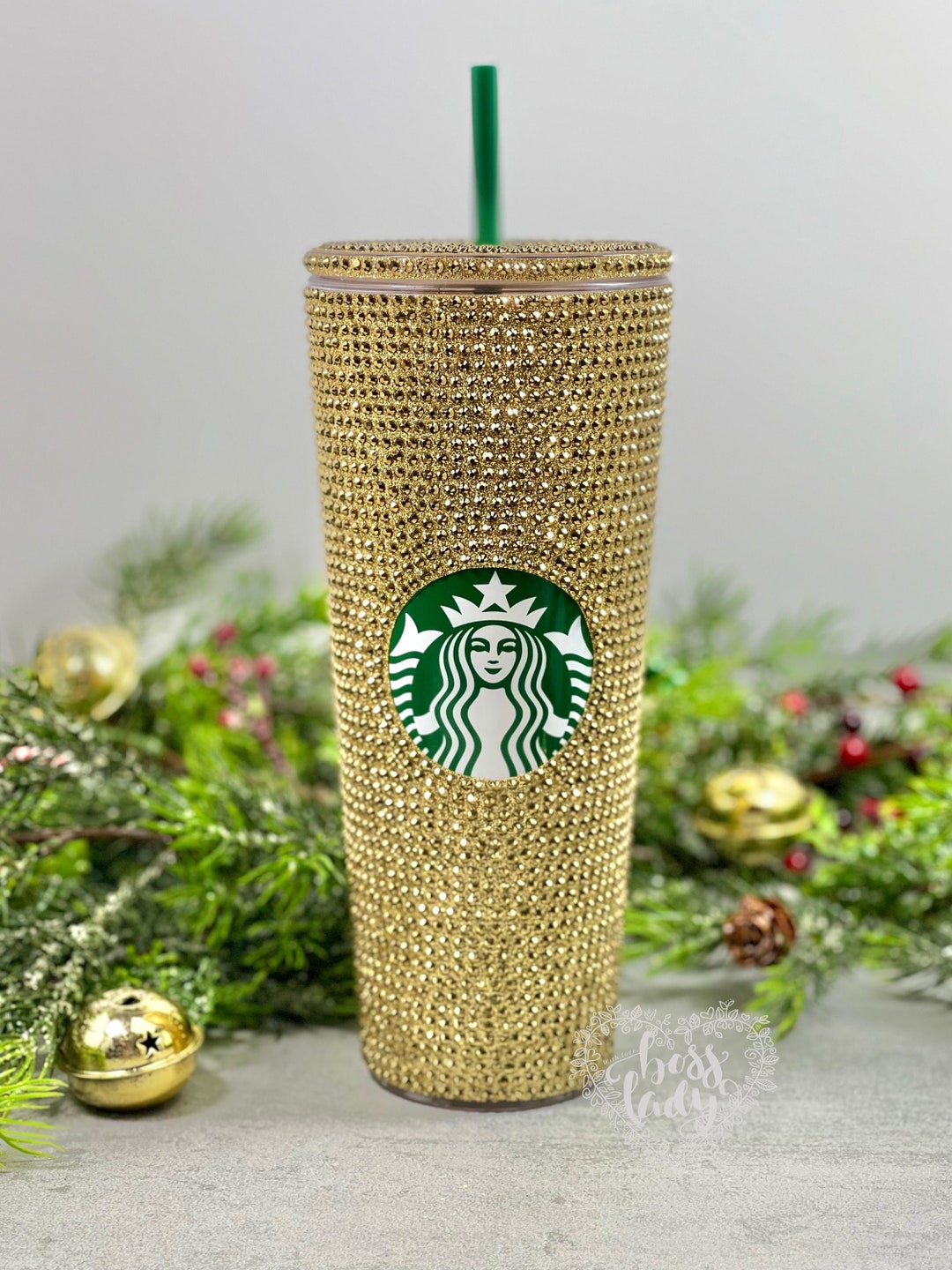 スターバックス クリスタル ゴールド タンブラー カップ、カスタム 
