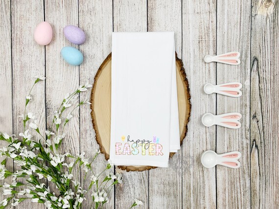 Easter Kitchen Towel Easter Towel Personalized Easter Decor Easter Home Decor Personalized Dish Towel Easter Kitchen Towel Easter Towel Personalized Easter Decor Easter Home Decor Personalized Dish Towel