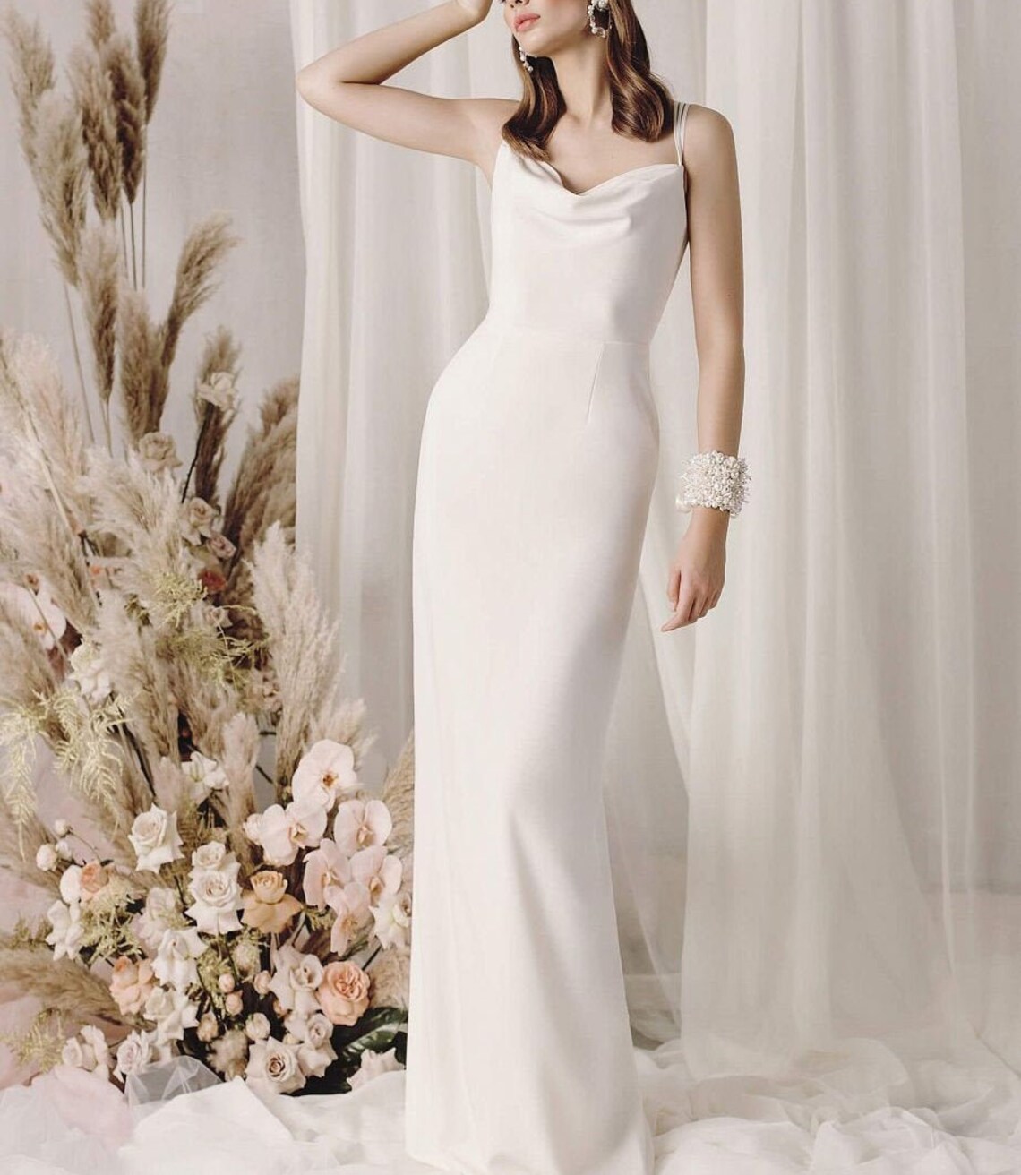 PDF Sewing Pattern Wedding Dress XXS2XL Cowl Neck Dress with Etsy