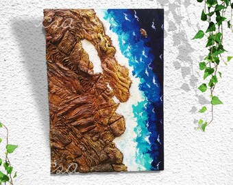 Textured Wall Art, Mountain Sculpture, 3d Wall Art, Ceramic Sculpture, Mountain Wall Art, Ceramic Wall Decor, Minimalist Art, Fluid Art