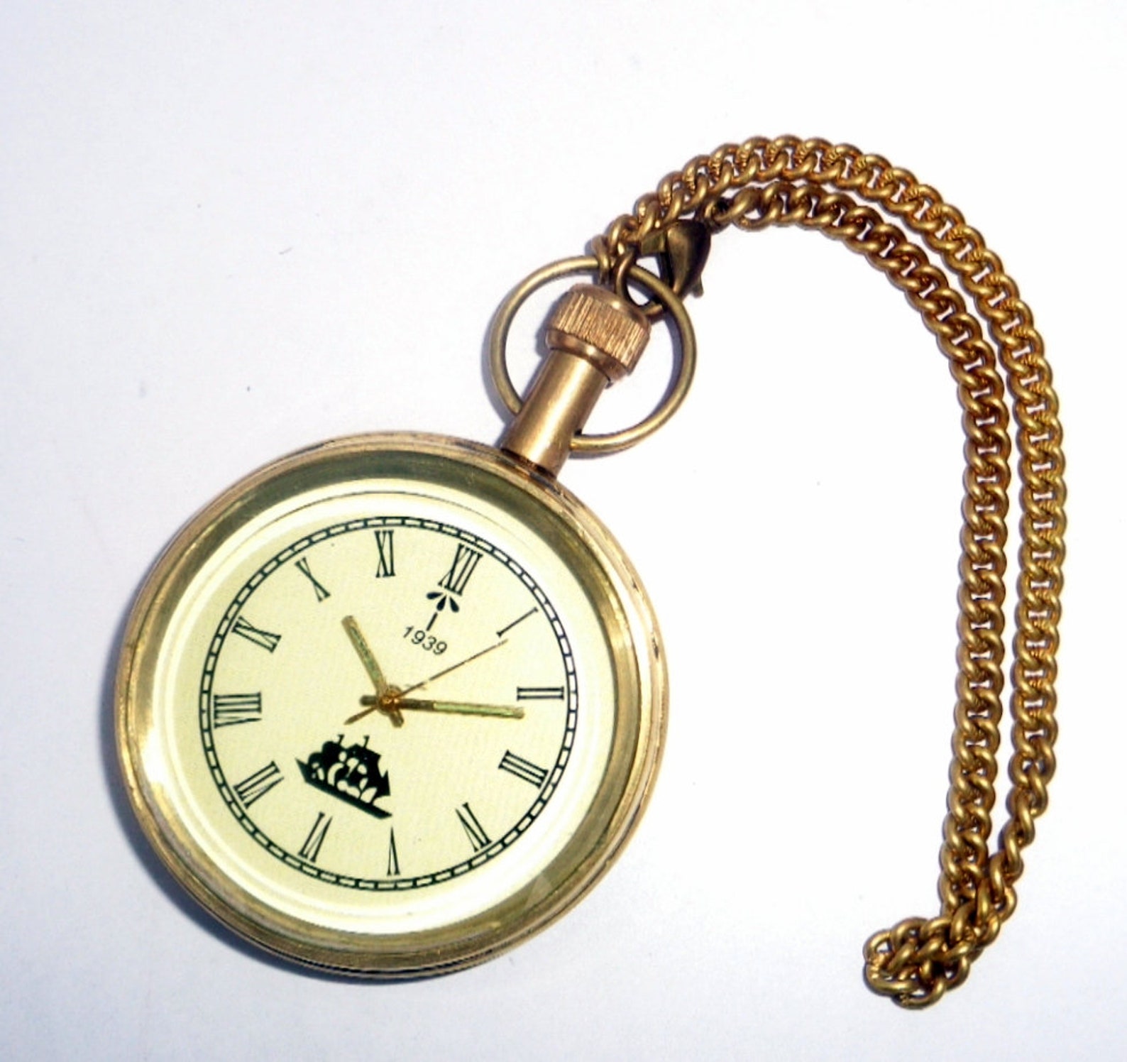 Antique Brass Australian Pocket Watch Vintage Nautical Clock Etsy