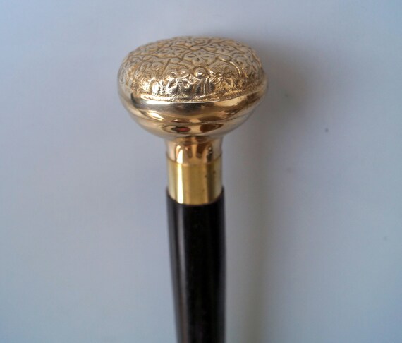 Brass Designer Wooden Walking Stick Vintage Victorian Cane In 3 Folding 36/" gift
