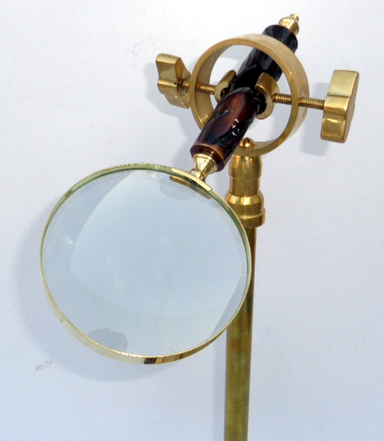 Vintage Brass Magnifying Glass Adjustable Stand Beautiful Gift Etsy