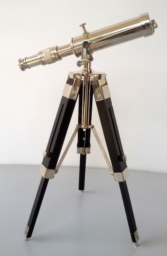 Marine Nautical Brass Telescope Spyglass WTripod Stand Working Telescope Replica 