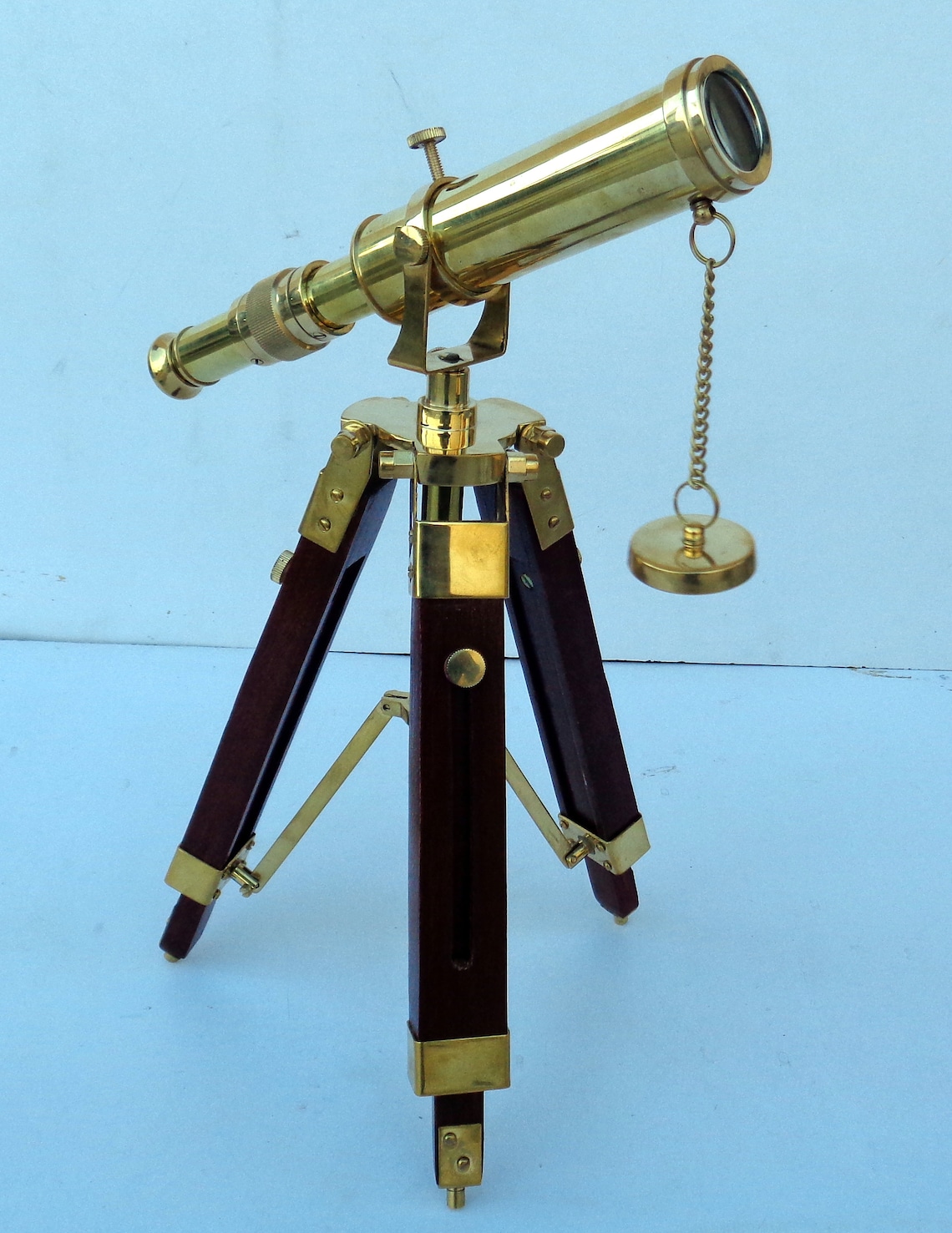 Vintage Brass Maritime Telescope With Stand Nautical Spy Glass Etsy