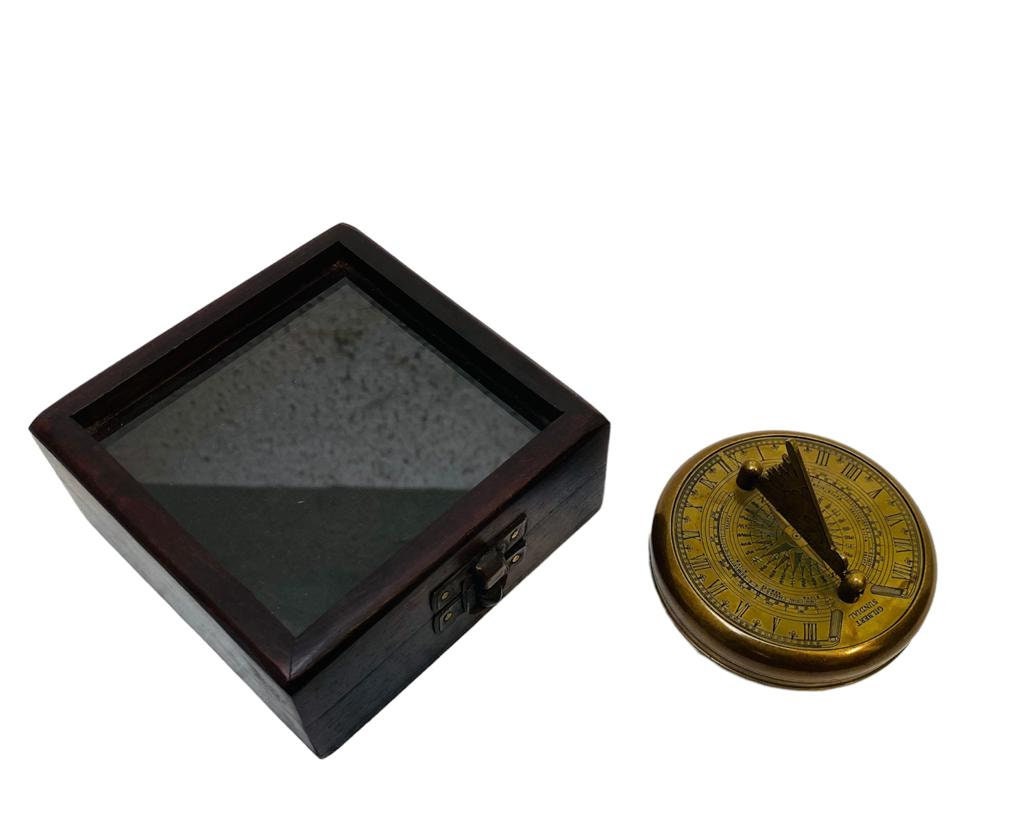 Vintage Maritime Brass Sundial Poem Compass Nautical Etsy