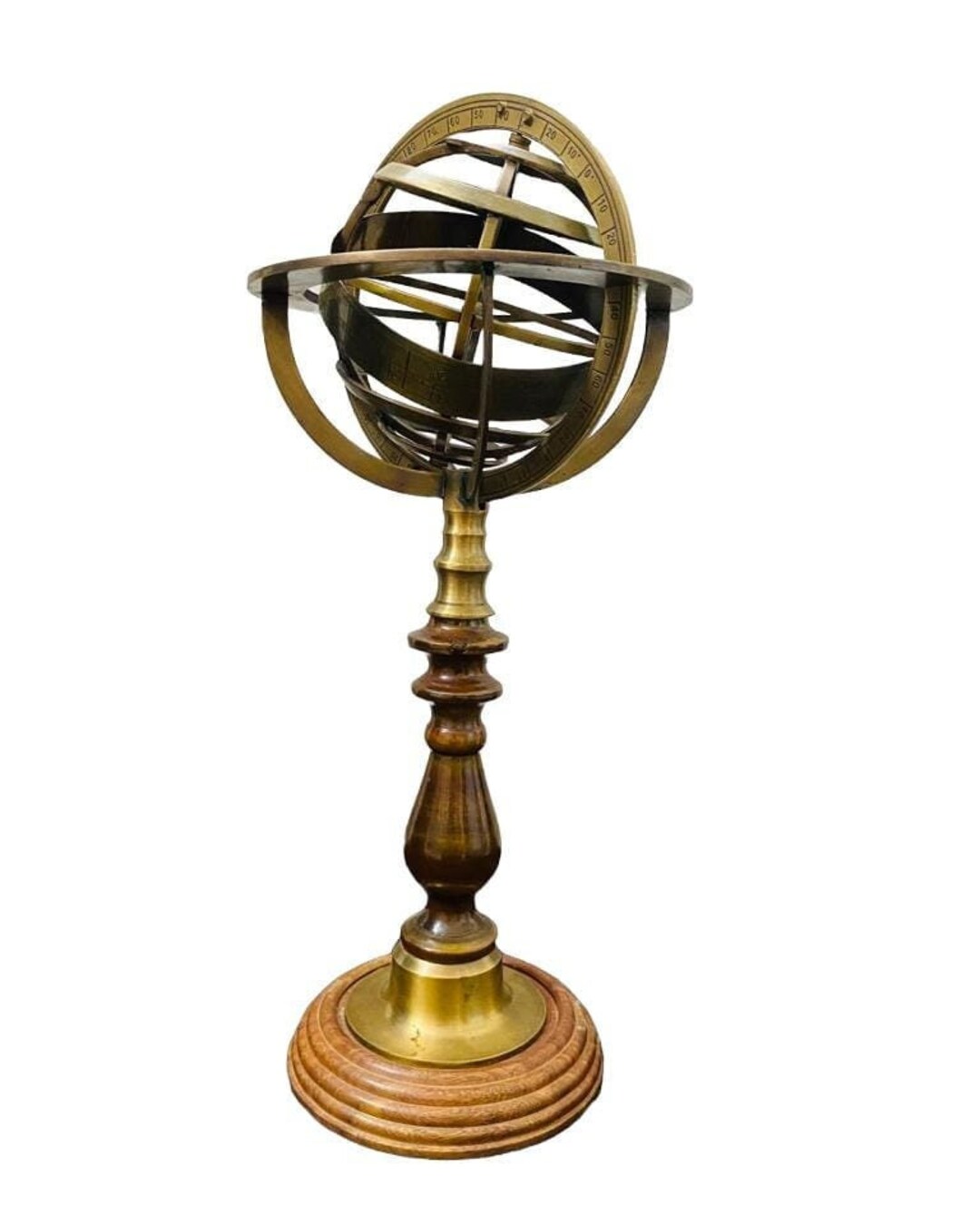 13'' Nautical Brass Armillary Sphere Engraved Etsy