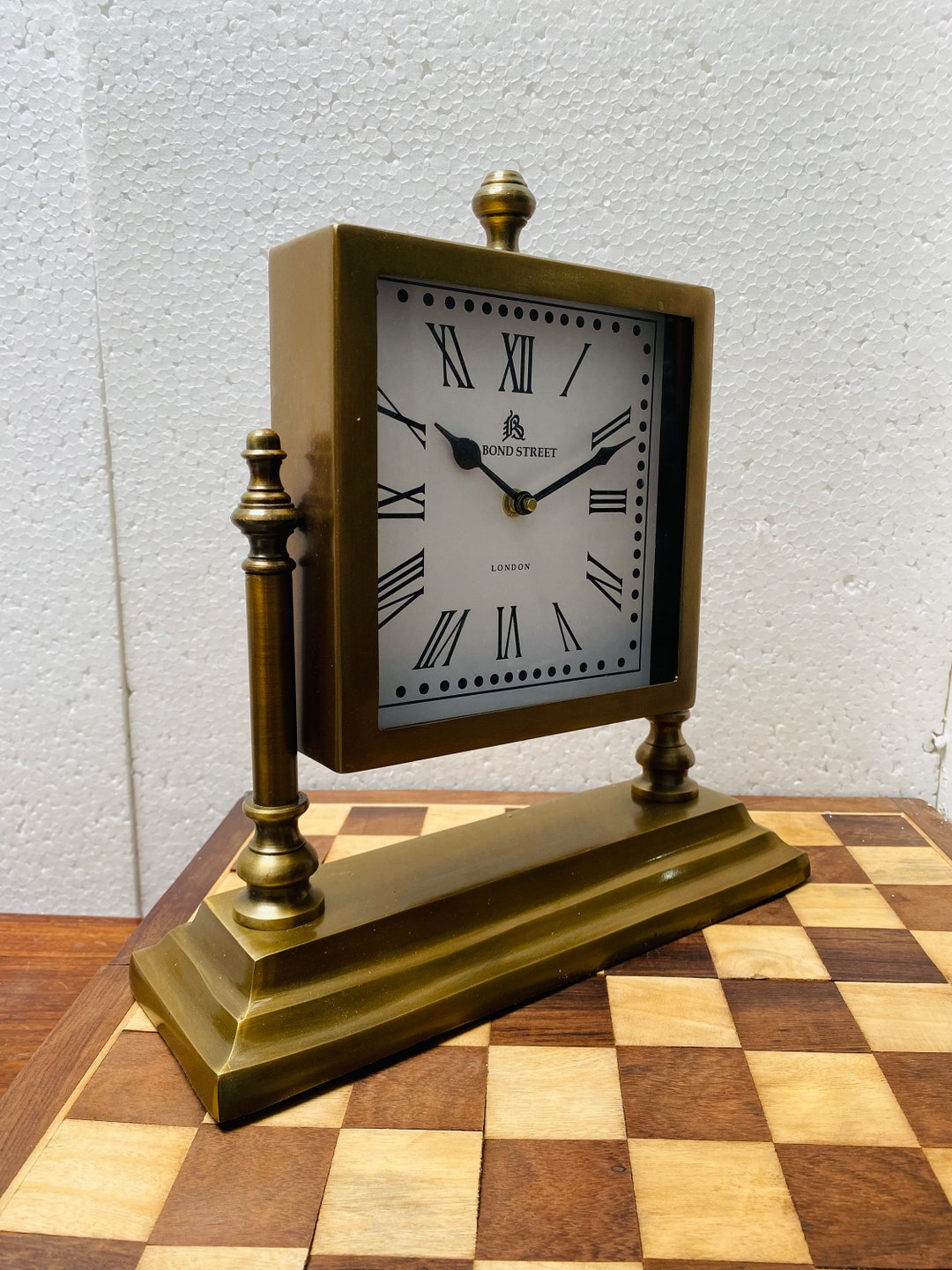 Retro Brass Table Clock Timepiece, Nautical Desk Timekeeper, Clock for ...