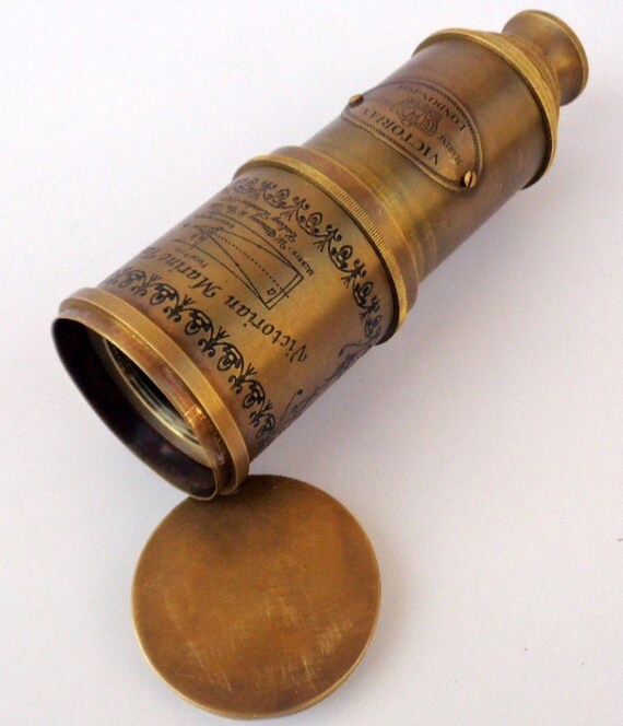 Marine Telescope Nautical Antique Solid Brass Maritime Pirate Spyglass 20/" box