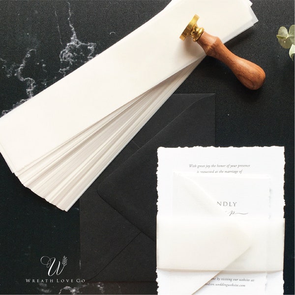 Vellum Belly Band for 5x7 Invitation, Vellum Wrap, Clear Wrap, Translucent Invite Wrap, Vellum Band, Vellum invitations