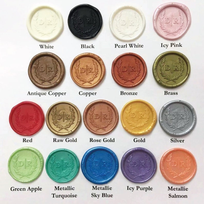 Wax Seal Stickers Custom Wax Seal Personalized Wax Stamp Etsy