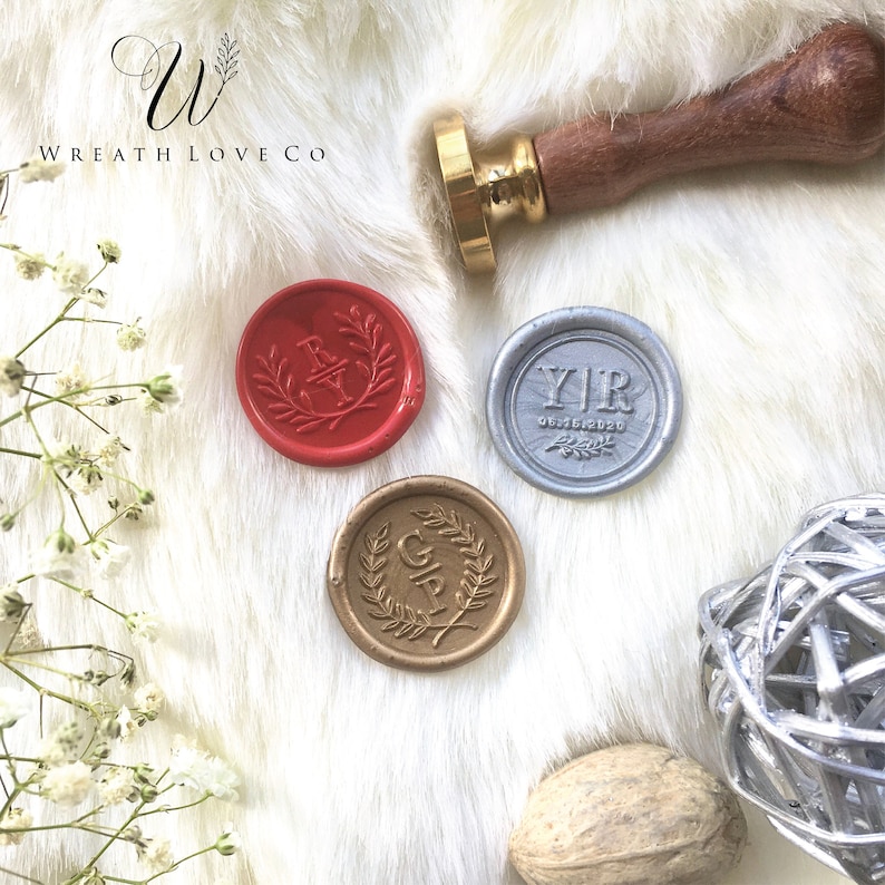 Custom Wax Stamp - Custom Wax Seal - Personalized Wax Stamp - Wax Label - Wax Stickers - Wax Glue Sticks 