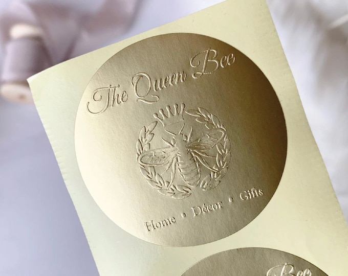 Gold Foil Embossed Stickers, Embossed Raised Sticker/label, Embossing ...