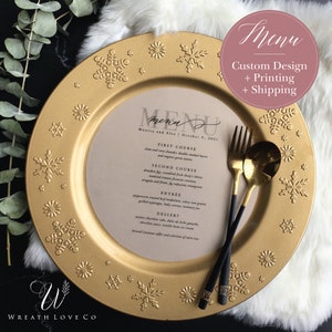 Karty menu w kształcie okręgu 6”/7”/8”, okrągłe menu na standardowe talerze obiadowe, nowoczesne, weselne, na przyjęcia, rocznice, przyjęcia urodzinowe, menu korporacyjne