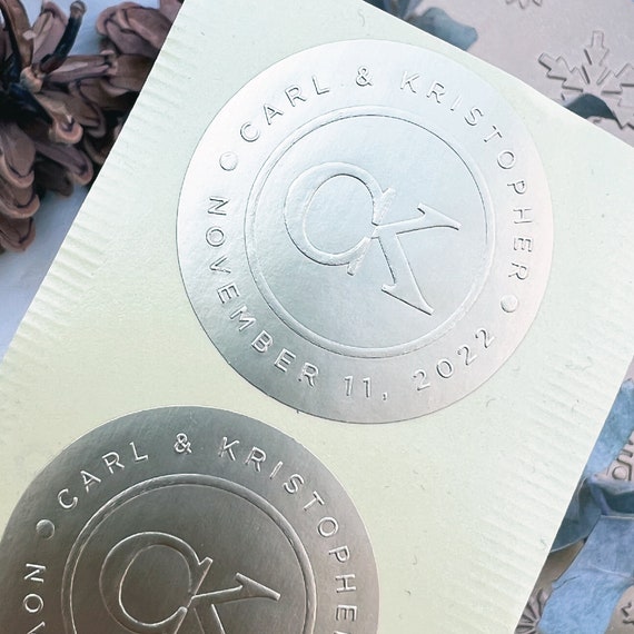 Custom Made Embossed Stickers/Labels, Embossing Seal Stickers