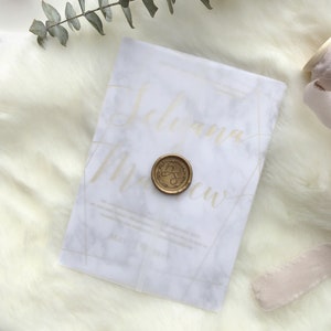 Plain Vellum Sleeve for 5x7 Invitation, Vellum Wrap, Vellum Jacket, Clear Sleeve, Translucent Invites, Vellum invitations, Pre-Folded Wrap image 5