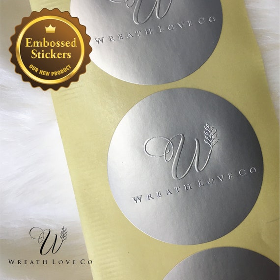 3cm_custom Made Gold/silver Embossed Raised Sticker/label - Etsy