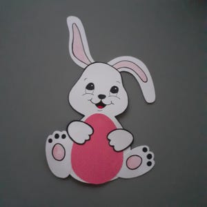 Fensterbild,Hase mit Osterei,Tonkarton,Deko,Kinderzimmer,Ostern,Hasenbaby