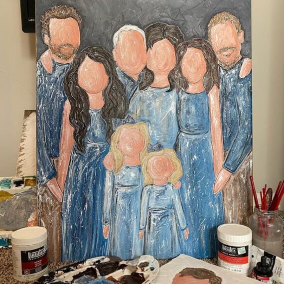 Abstract Family Portraits - Etsy