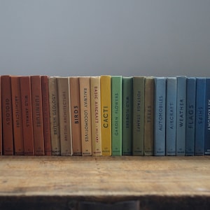 Observers Books | Vintage | Colourful | Display | Shelf Decor | Rainbow | Decorative | Reference | Flowers | Butterflies | Cacti | Birds