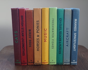 Vintage Observer Book Bundle: Rainbow Shelf Decor
