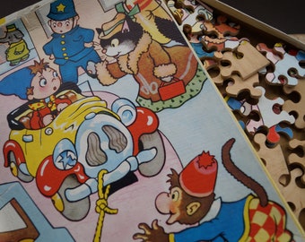 Vintage Noddy Wooden Puzzle: 1960s Enid Blyton Toy