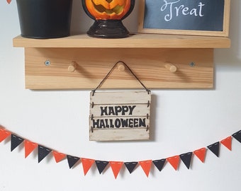Happy Halloween Sign Home Decor, Wall Hanging Art Housewarming Gift