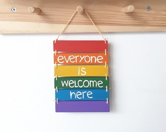 Gay Pride LGBTQ Rainbow Wall Art Decor Home Gift