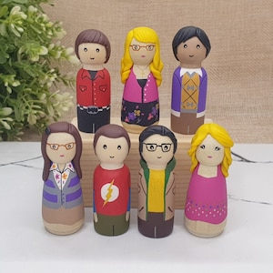 The Big Bang Theory Wooden Peg Doll Gift Set