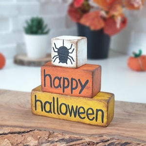 Candy Corn Holz Tier Tablett Dekor, Happy Halloween Holzschild Home Decor