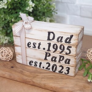 Dad and Papa Tier Tray Decor, Fathers Day Gift for Grandpa, Neutral Modern Farmhouse Decor, Custom Birthday Gift
