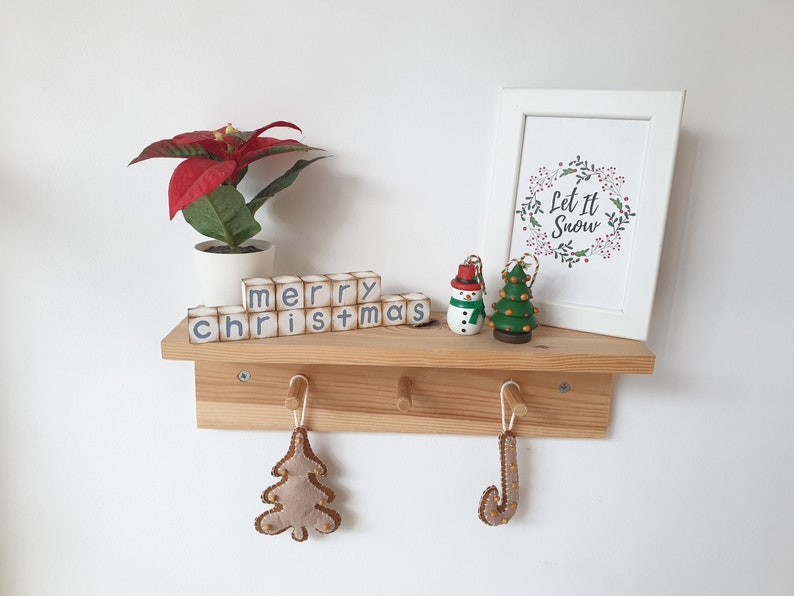 Merry Christmas & Happy New Year Reversible Wood Block Set for Tier Tray Decor image 7