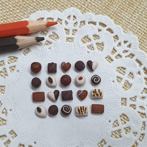 Miniature Chocolate Dollhouse Sweet Food, 1:12 Scale Doll House Mini ...