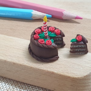 Miniature Birthday Cake Candle, Mini Fake Candle Set for Dollhouse Party image 9