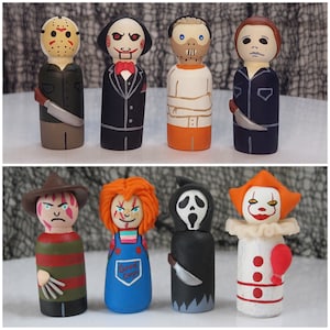 Horror Movie Collection / Halloween Peg Doll Set