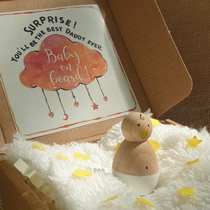 Pregnancy Reveal for Husband, Baby Announcement Box, Unique Custom Announce, Surprise for Dad