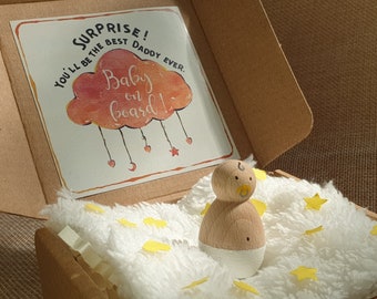 Pregnancy Reveal for Husband, Baby Announcement Box, Unique Custom Announce, Surprise for Dad