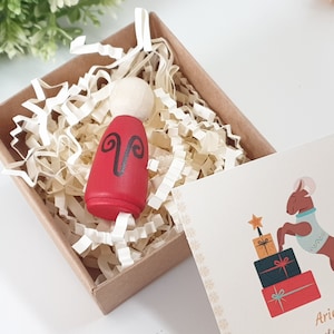 Zodiac Sternzeichen Peg Dolls, Weihnachts- & Geburtstagsgeschenk für Astrologie-Liebhaber, 12 Horoskop-Figuren mit Karten