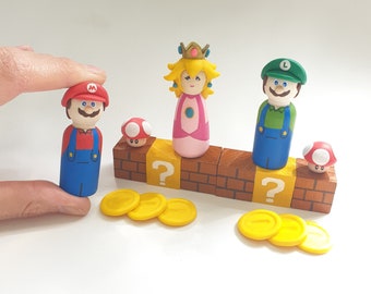 Lot De 6 Figurines Super Mario Bros – PVC – Sans Marque – Thème Jeu Vidéo