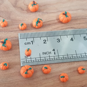 Miniature Pumpkin for Halloween Dollhouse Decor, Polymer Clay Mini Fairy Garden Accessories, Kitchen Vegetable Food Supplies image 4