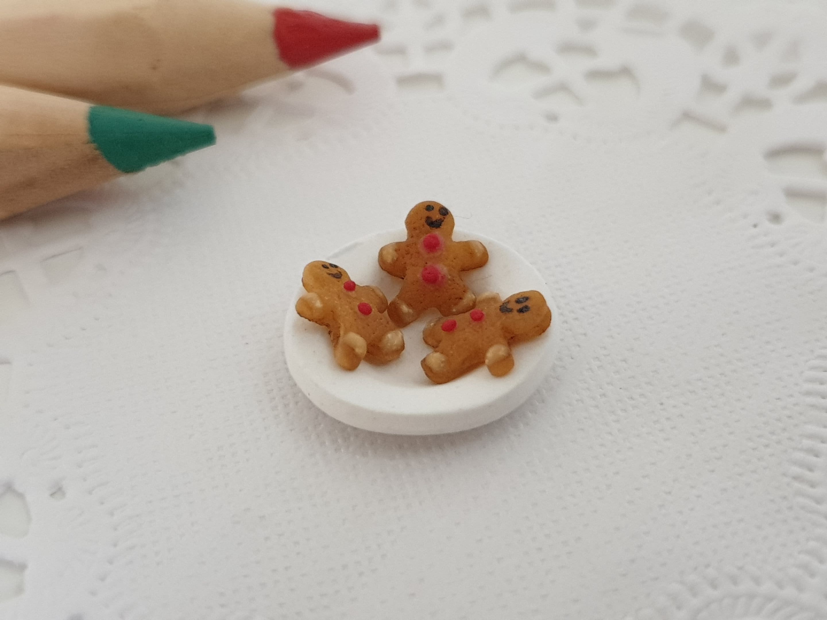 Melody Jane Puppenhaus Tablett Mit Weihnachtskeksen | Miniatur-Küchenzubehör Im Maßstab 1:12 | Für Puppenstuben & Dioramen