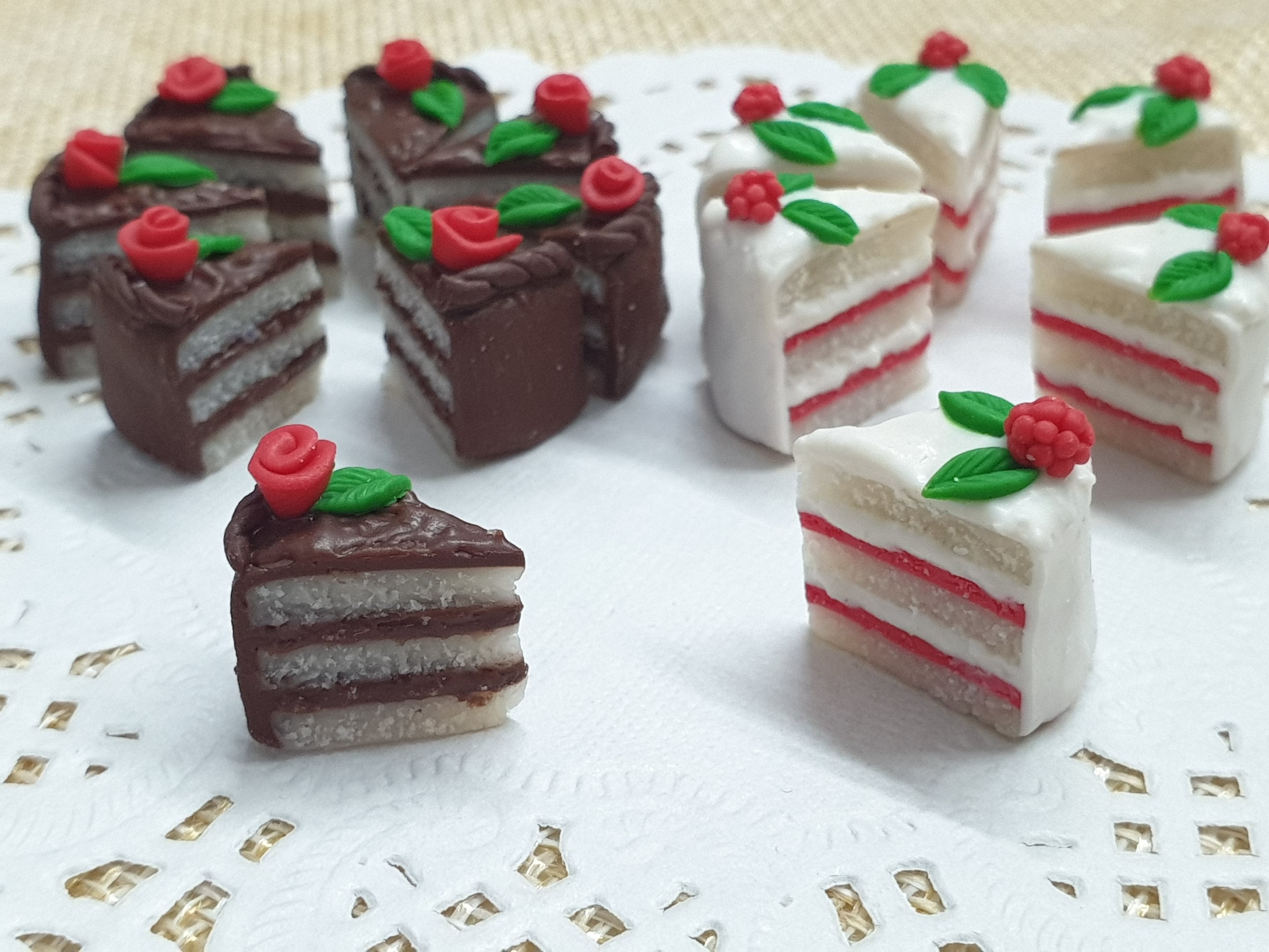 Miniature Cake Slice Dollhouse Sweet Food, 1:12 Scale Mini