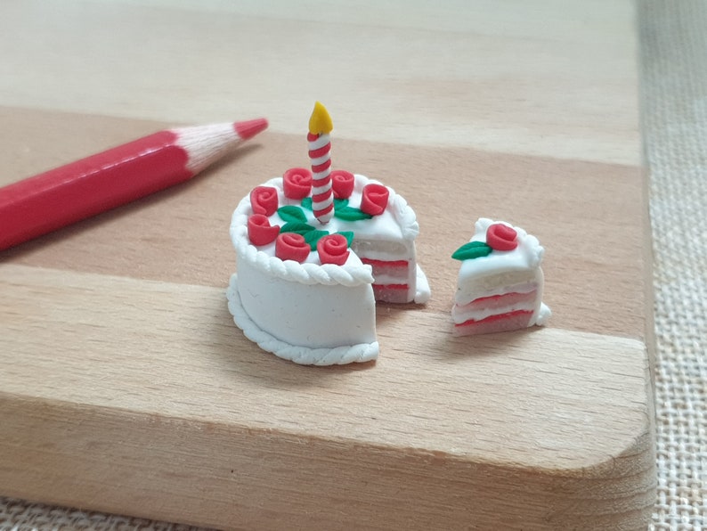 Miniature Birthday Cake Candle, Mini Fake Candle Set for Dollhouse Party image 10
